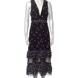 LA MAISON TALULAH POLKA DOT MIDI DRESS L
